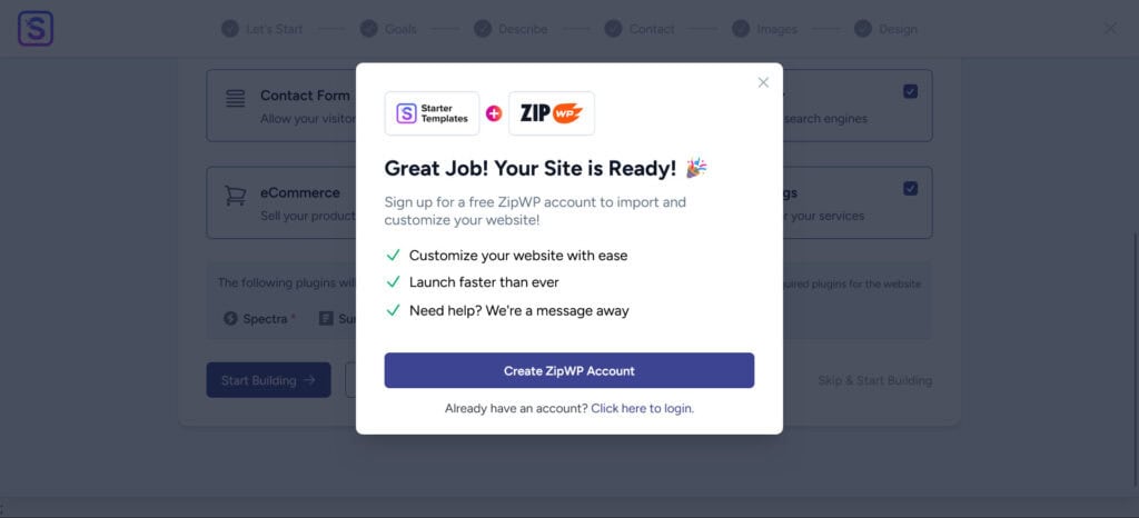 astra wordpress theme zipwp popup cost friction